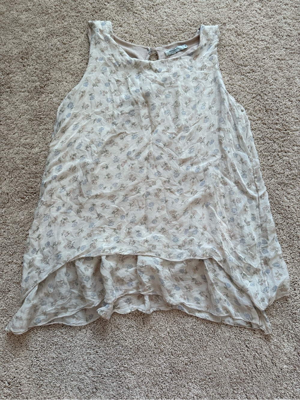Floral Layered Sleeveless Tank - Lightweight Summer Top